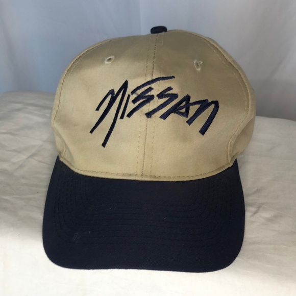 OTTO CAP NISSAN tan and blue baseball cap. Made in Thailand. - Picture 1 of 9